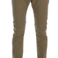 Daniele Alessandrini Beige Cotton Stretch Slim Fit Chinos