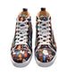 Christian Louboutin Louis Orlato Flat Crepe Satin Multicolour Limited edition Dr Bored Print High Top Sneakers