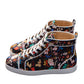 Christian Louboutin Louis Orlato Flat Crepe Satin Multicolour Limited edition Dr Bored Print High Top Sneakers