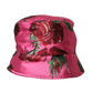 Dolce & Gabbana Pink Floral Cap Cotton Bucket Hat Men