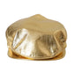 Dolce & Gabbana Metallic Gold Polyester Newsboy Hat Men