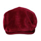 Dolce & Gabbana Maroon Velvet Cotton Newsboy Hat Men