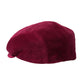 Dolce & Gabbana Maroon Velvet Cotton Newsboy Hat Men