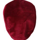 Dolce & Gabbana Maroon Velvet Cotton Newsboy Hat Men