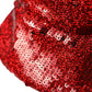 Dolce & Gabbana Red Sequined Nylon Bucket Hat Men