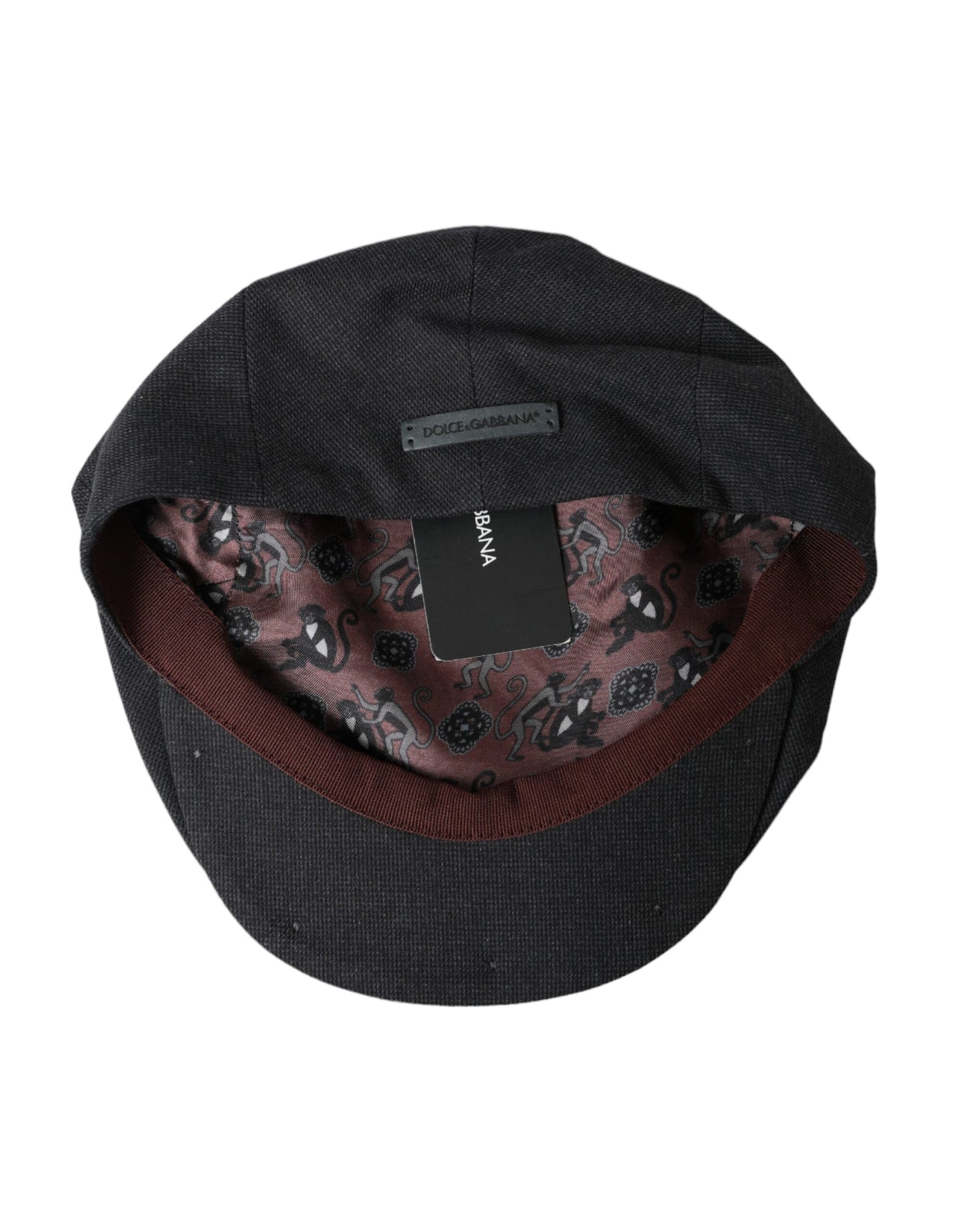 Dolce & Gabbana Gray Cotton Cloth Newsboy Hat Men