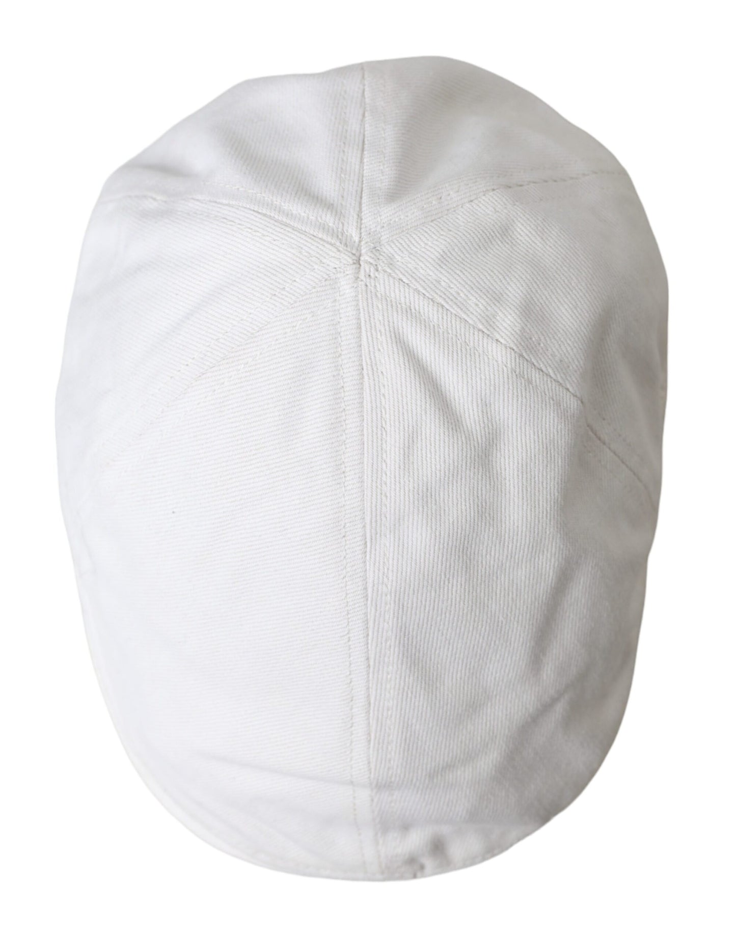 Dolce & Gabbana White Cotton Cloth Newsboy Hat Men