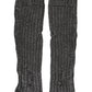 Dolce & Gabbana Gray Viscose Knitted Finger Less Gloves