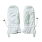 Dolce & Gabbana White Nylon Fleece Wrist Length Mitten Gloves