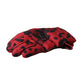 Dolce & Gabbana Red Leopard Logo Wrist Length Gloves