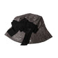 Dolce & Gabbana Black Gray Patterned Leather Bucket Hat