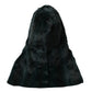 Dolce & Gabbana Black Weasel Fur Whole Head Wrap Hat