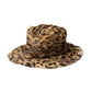 Dolce & Gabbana Brown Leopard Fur Women Bucket Hat