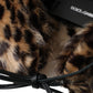 Dolce & Gabbana Multicolor Leopard Fur Trapper Women Hat