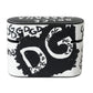 Dolce & Gabbana Black White Leather Scribble Embossed Logo Airpods Case