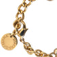 Dolce & Gabbana Gold Tone Brass Chain MY DOG Heart Bracelet