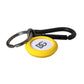 Dolce & Gabbana Yellow Rubber DG Logo Round Brass Metal Keyring Keychain