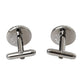 Dolce & Gabbana Silver Plated Brass Round Pin Men Cufflinks