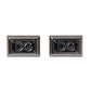 Dolce & Gabbana Silver Plated Metal Brass DG Logo Pin Cufflinks