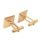 Dolce & Gabbana Gold Plated Brass Crystal Square Pin Cufflinks