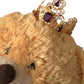 Dolce & Gabbana Brown Teddy Bear Gold Crystal Crown Hair Band Diadem