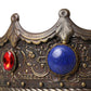 Dolce & Gabbana Bronze Brass Multicolor Crystal Crown Tiara Hat