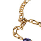 Dolce & Gabbana Gold Brass Crystal Purple Pink Pearl Pendants Necklace