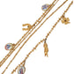 Dolce & Gabbana Gold Tone Chain Brass Charm Statement Sicily Necklace