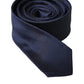 Dolce & Gabbana Blue Solid Silk Adjustable Tie Men