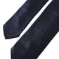 Dolce & Gabbana Blue Solid Silk Adjustable Tie Men