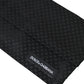 Dolce & Gabbana Black 100% Silk Adjustable Necktie Face Mask