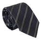 Dolce & Gabbana Black White Stripes Silk Adjustable Tie