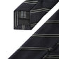 Dolce & Gabbana Black White Stripes Silk Adjustable Tie