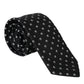 Dolce & Gabbana Black Logo Cotton Blend Adjustable Tie