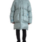 Dolce & Gabbana Light Blue Quilted Hooded Puffer Jacket Men