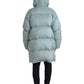 Dolce & Gabbana Light Blue Quilted Hooded Puffer Jacket Men