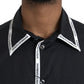 Dolce & Gabbana Black Collared Long Sleeve Cotton Casual Shirt