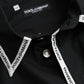 Dolce & Gabbana Black Collared Long Sleeve Cotton Casual Shirt