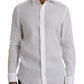 Dolce & Gabbana White Linen Long Sleeve Dress MARTINI Shirt