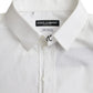 Dolce & Gabbana White Cotton Formal Dress Top SICILIA Shirt