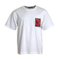 Dolce & Gabbana White Red Lips Print Cotton Men T-shirt