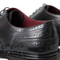 Dolce & Gabbana Black Leather Oxford Wingtip Formal Men Shoes