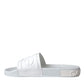 Dolce & Gabbana White Rubber Slides Sandals Beachwear Shoes