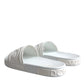 Dolce & Gabbana White Rubber Slides Sandals Beachwear Shoes