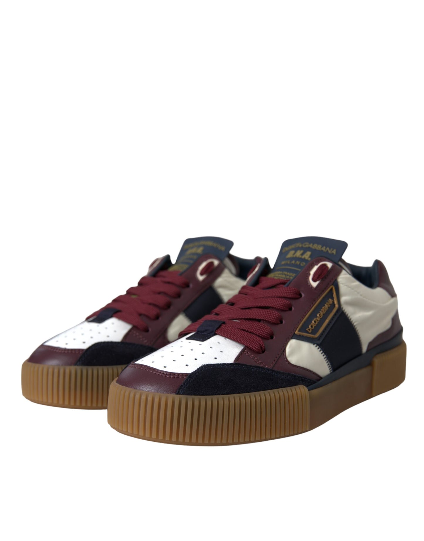 Dolce & Gabbana Multicolor Miami Leather Low Top Sneakers Shoes