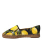 Dolce & Gabbana Multicolor Lemon Slip On Espadrilles Shoes