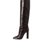 Dolce & Gabbana Brown Exotic Leather Heels High Boots Shoes