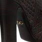 Dolce & Gabbana Brown Exotic Leather Heels High Boots Shoes