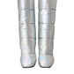 Dolce & Gabbana Silver Padded DG Logo Heels Boots Shoes