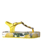 Dolce & Gabbana Yellow Lemon Beachwear Flats Sandals Shoes